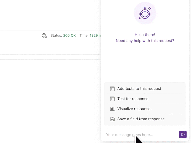 Postbot streamline testing. Gif.