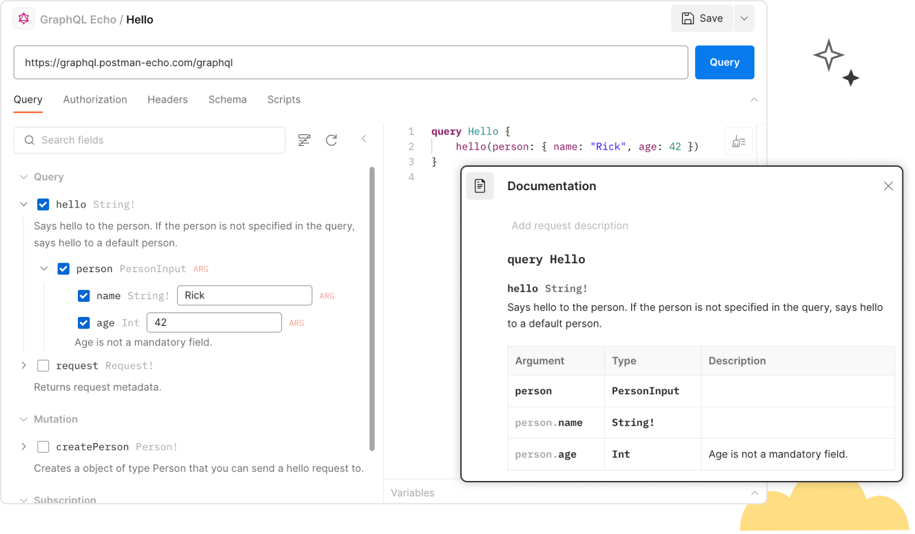 Explore GraphQL schemas easily with Postman. Illustration.