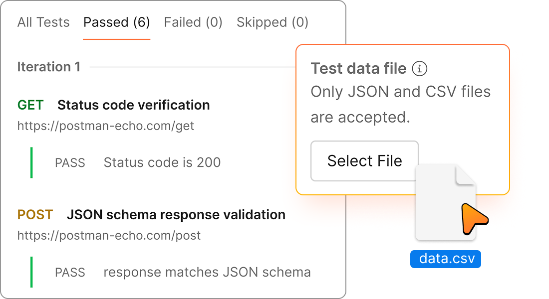 Collection Runner. Illustration.