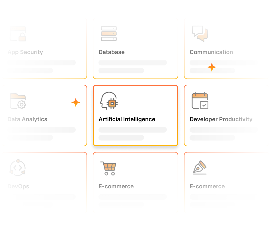 AI card. Illustration.