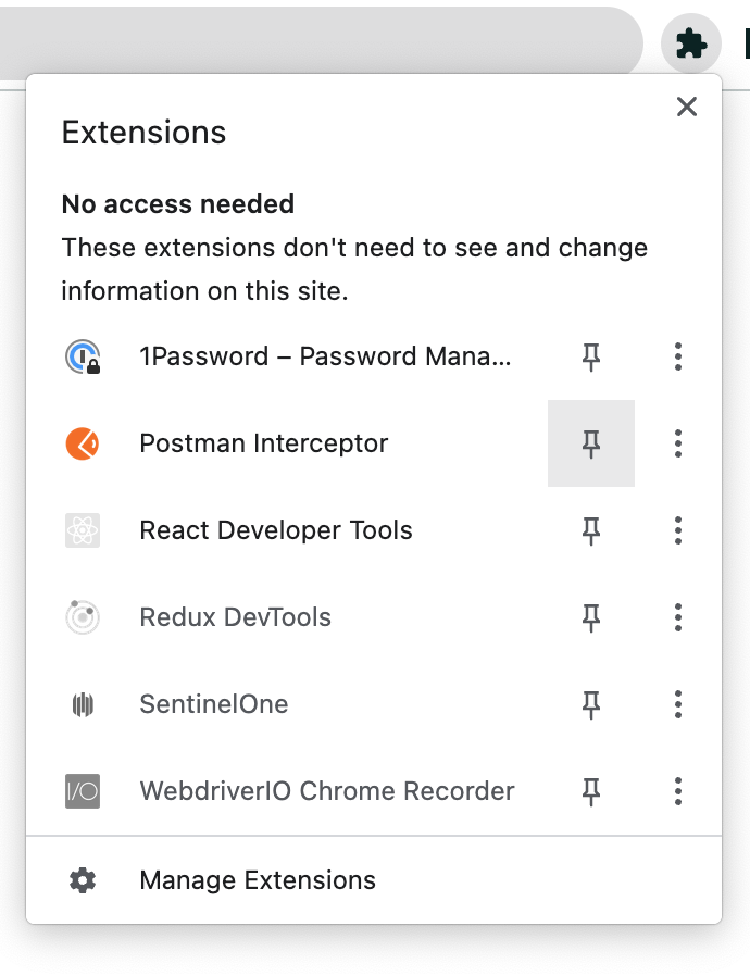Selecting types of authentication in Postman. Screenshot.